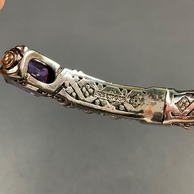 -177- SILVER | ESPO Sig 925 Bracelet With Stones | Marked