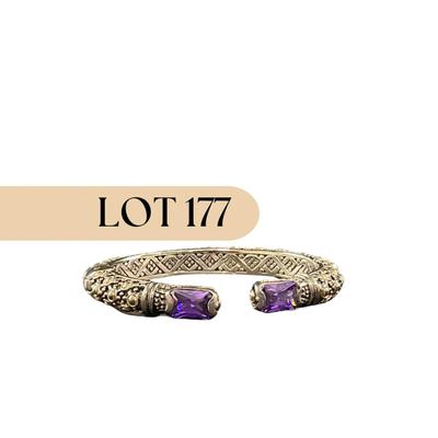 -177- SILVER | ESPO Sig 925 Bracelet With Stones | Marked