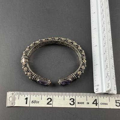 -177- SILVER | ESPO Sig 925 Bracelet With Stones | Marked