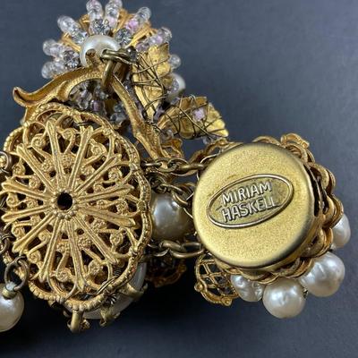 -180- MIRIAM HASKELL | Statement Pearl Bracelet | Marked