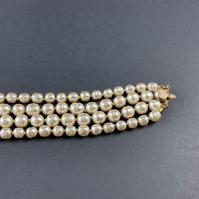 -180- MIRIAM HASKELL | Statement Pearl Bracelet | Marked