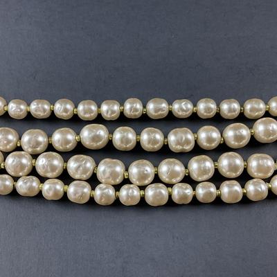 -180- MIRIAM HASKELL | Statement Pearl Bracelet | Marked