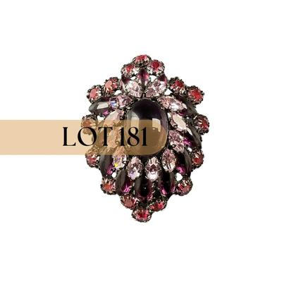 -181- SCHREINER NEW YORK| Purple Colored Brooch | Marked