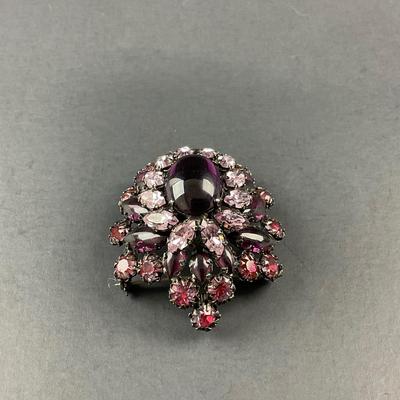 -181- SCHREINER NEW YORK| Purple Colored Brooch | Marked