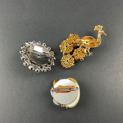 -185- BROOCH | Miscellaneous Multicolored Rhinestone Pins