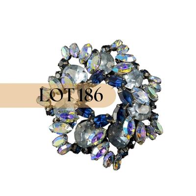 -186- VENDOME | Blue Colored Brooch | Marked