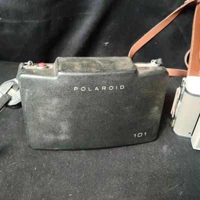 VINTAGE POLAROID 101 LAND CAMERA AND POLAROID J33 CAMERA