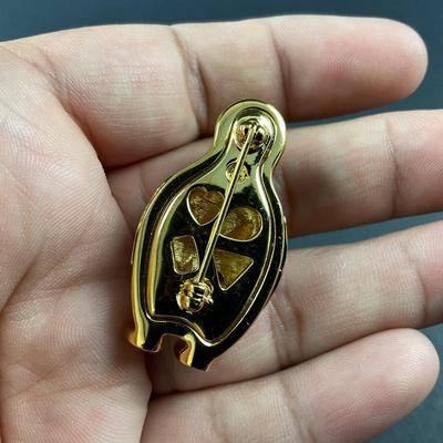-188- SWAROVSKI | Crystal Penguin Brooch | Marked