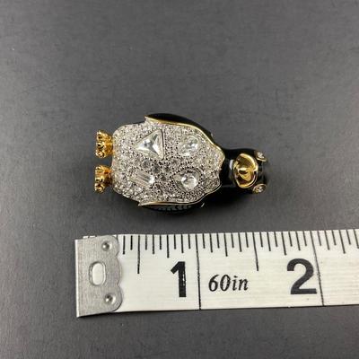-188- SWAROVSKI | Crystal Penguin Brooch | Marked
