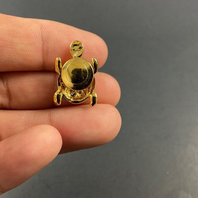 -189- SWAROVSKI | Crystal Turtle Lapel Pin | Marked