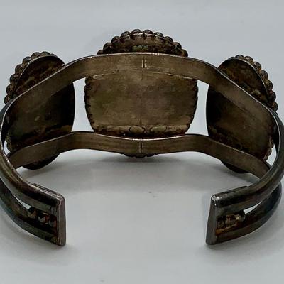 Native American Pawn Silver & Turquoise Bracelet
