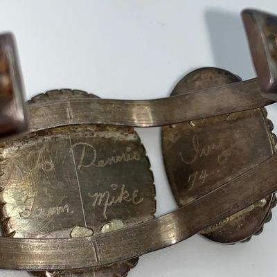 Native American Pawn Silver & Turquoise Bracelet