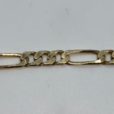 8” Figaro 18K Gold Bracelet