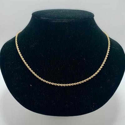 18” Gold Rope Chain - 14K