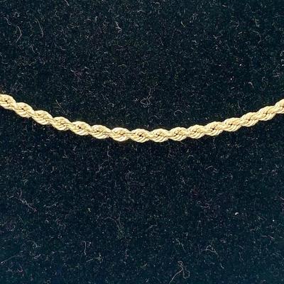 18” Gold Rope Chain - 14K
