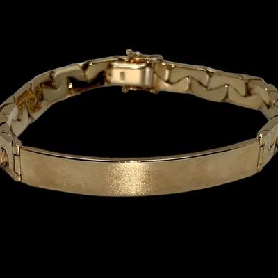8” Gold “Snake” ID Bracelet - 14K