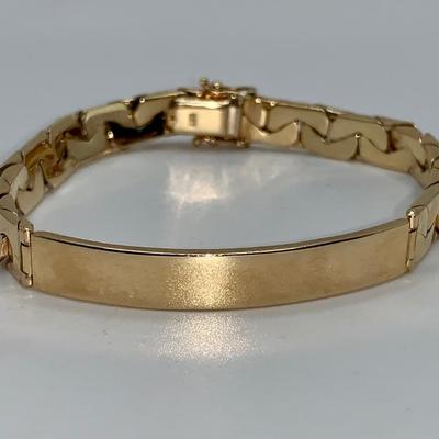 8” Gold “Snake” ID Bracelet - 14K