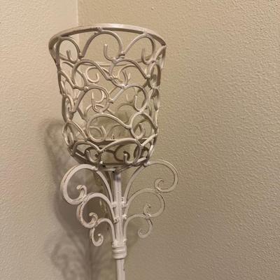35” Tall Iron Candle Holder