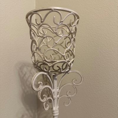 35” Tall Iron Candle Holder