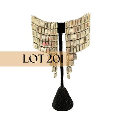 -201- COSTUME JEWELRY | Rhinestone Clip Earrings