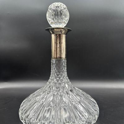 Collection of Cut Crystal and Glass Decanters (3)