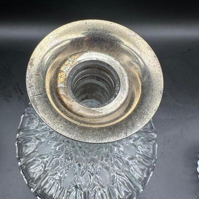 Collection of Cut Crystal and Glass Decanters (3)