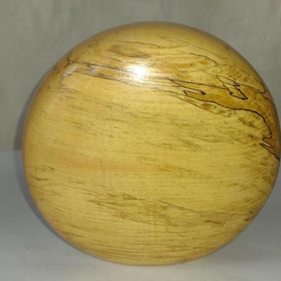 Turned Wooden Clock by Bobby Phillips- Spalted Maple and Corian (#66).