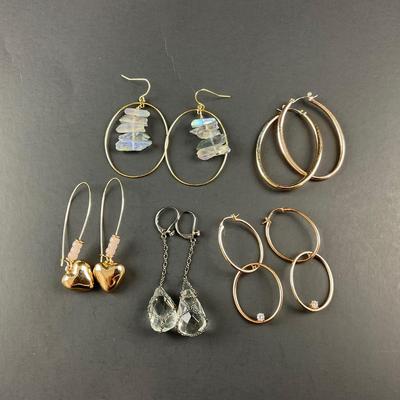 -210- COSTUME JEWELRY | Stone & Metals Earrings