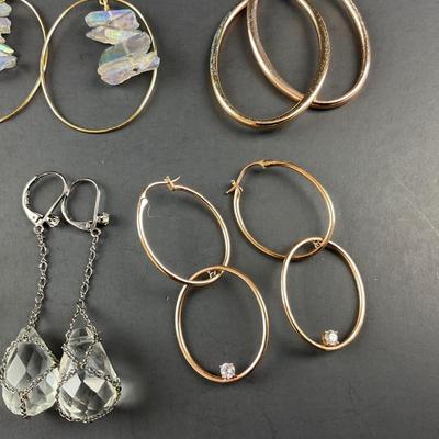 -210- COSTUME JEWELRY | Stone & Metals Earrings