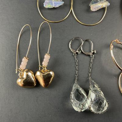 -210- COSTUME JEWELRY | Stone & Metals Earrings