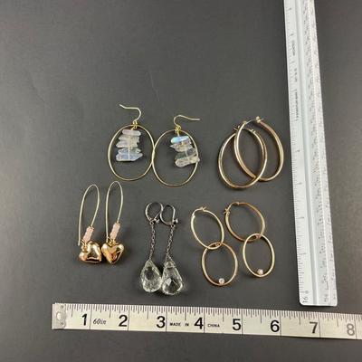 -210- COSTUME JEWELRY | Stone & Metals Earrings