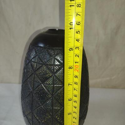 Turned Wooden Vase by Bobby Phillips-Box Elder and Ebony (#71).