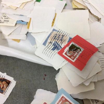 Stamp Collection in Basket