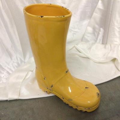Cute Yellow Rain Boot Planter