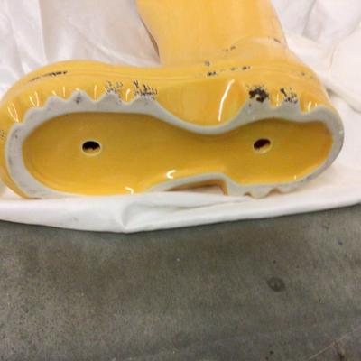 Cute Yellow Rain Boot Planter