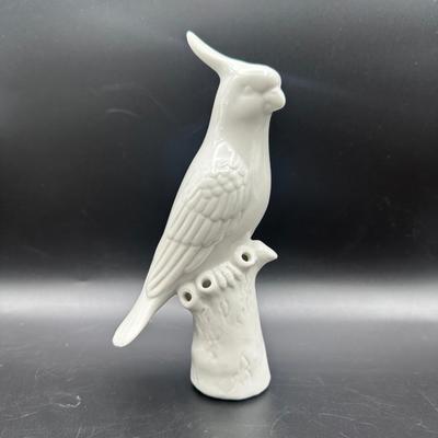 White Ceramic Cockatoo