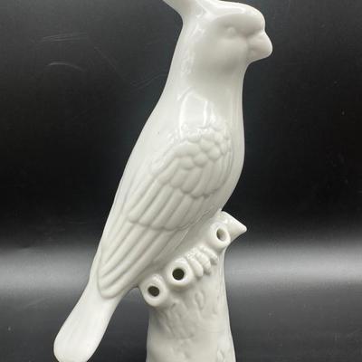 White Ceramic Cockatoo