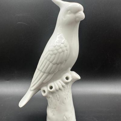 White Ceramic Cockatoo