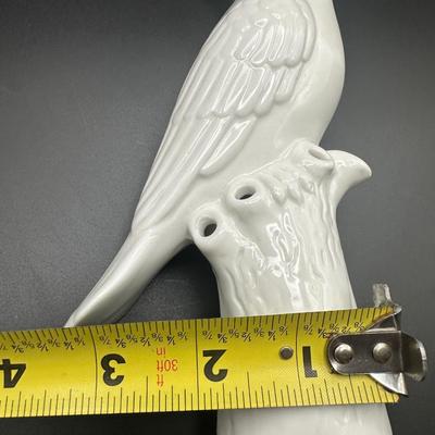 White Ceramic Cockatoo