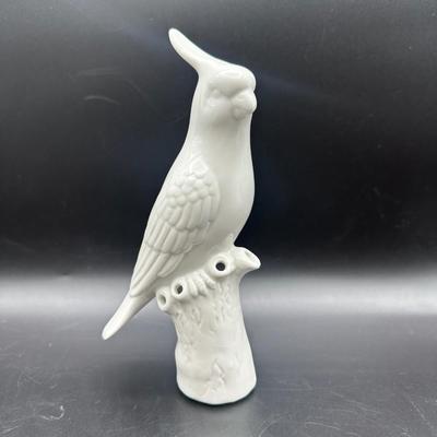 White Ceramic Cockatoo