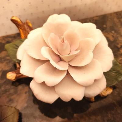 Lot #137 Lot of 3 Bisque Flowers - Napoleon mark