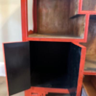 Chinese Display Shelf with Cabinet and Two Drawers