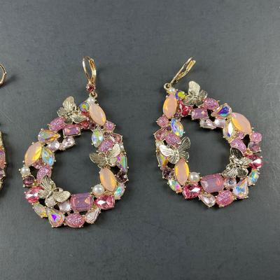 -222- COSTUME JEWELRY | Miscellaneous Pink Earrings