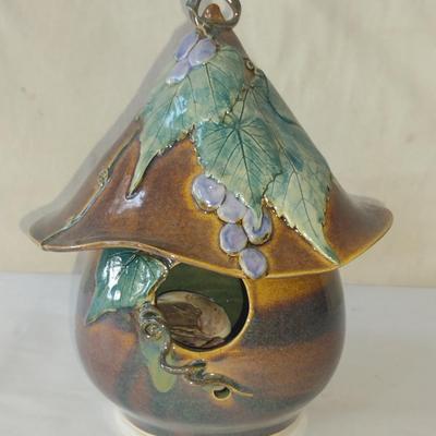 Glazed Ceramic Bird House