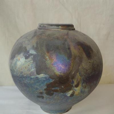 Large, Raku Pottery Vase- Signed by Artist- Kidd, 91