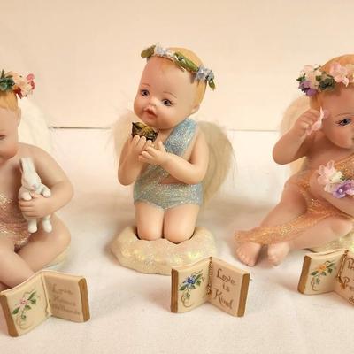 Lot #147 Lot of 3 Cherub Figurines - Hamilton Collection