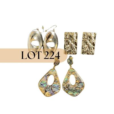 -224- COSTUME JEWELRY | Silver Tone Miscellaneous Earrings