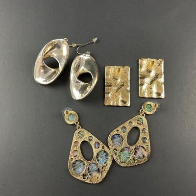 -224- COSTUME JEWELRY | Silver Tone Miscellaneous Earrings
