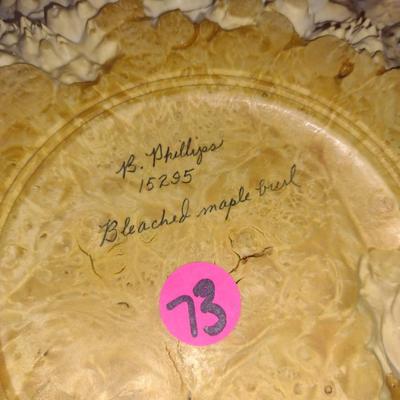 Turned Wooden Bowl by Bobby Phillips- Bleached Maple Burl (#73)