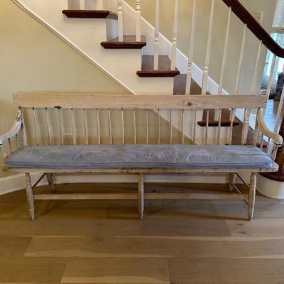Antique Pine Single Board Bench (See Details)